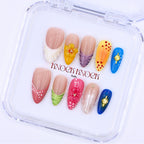 Colorful Flowers 3D Nails