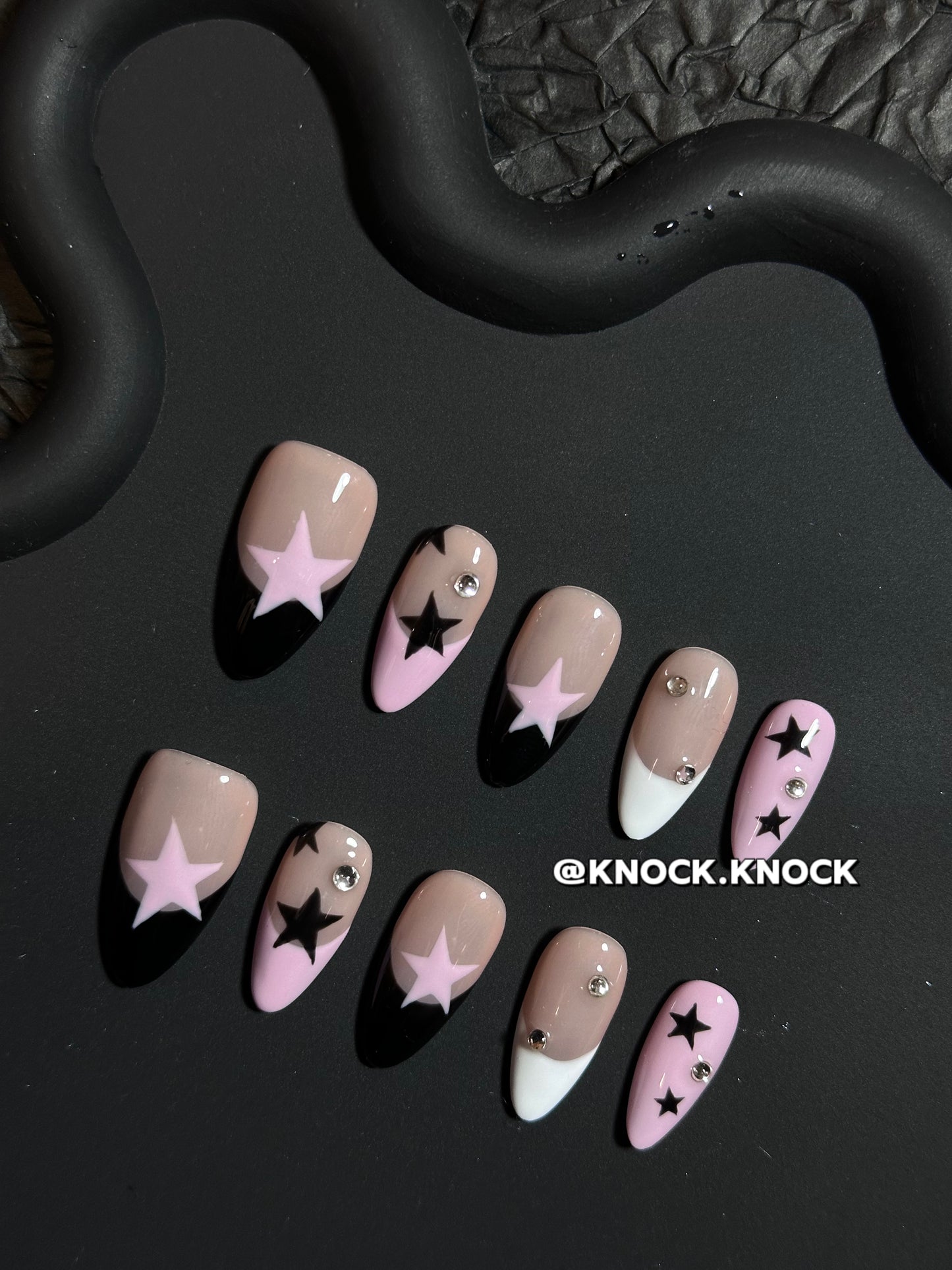 FRENCH BLACK&PINK STAR