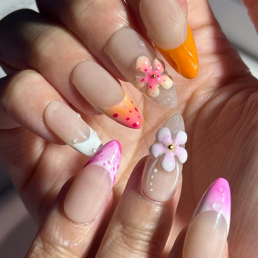 SEA IALAND PLUMERIA 3D NAILS