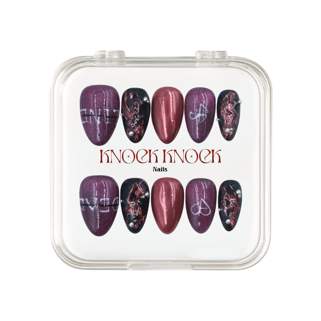 DEADLINE uñas press-on K-pop vista frontal
