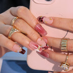 Rose Dusk uñas press-on detalle 2