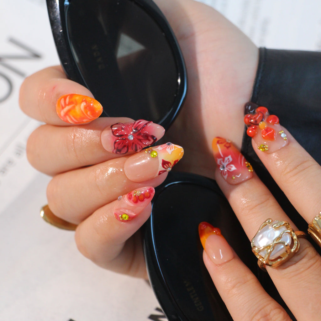 Autumn Fly uñas press-on detalle 3