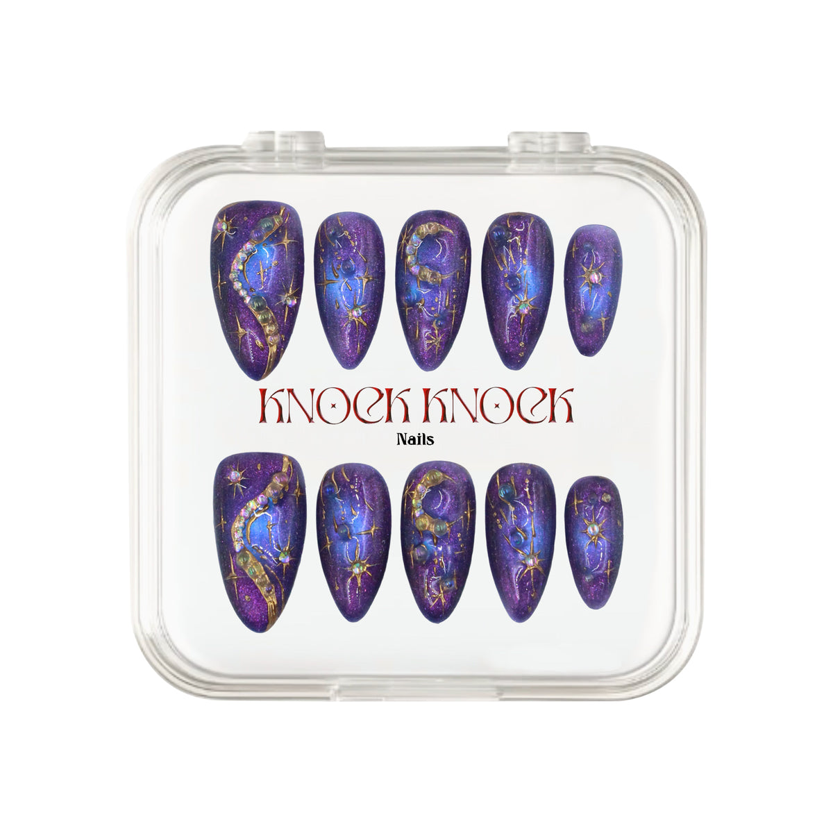Midnight Galaxy uñas press-on vista principal