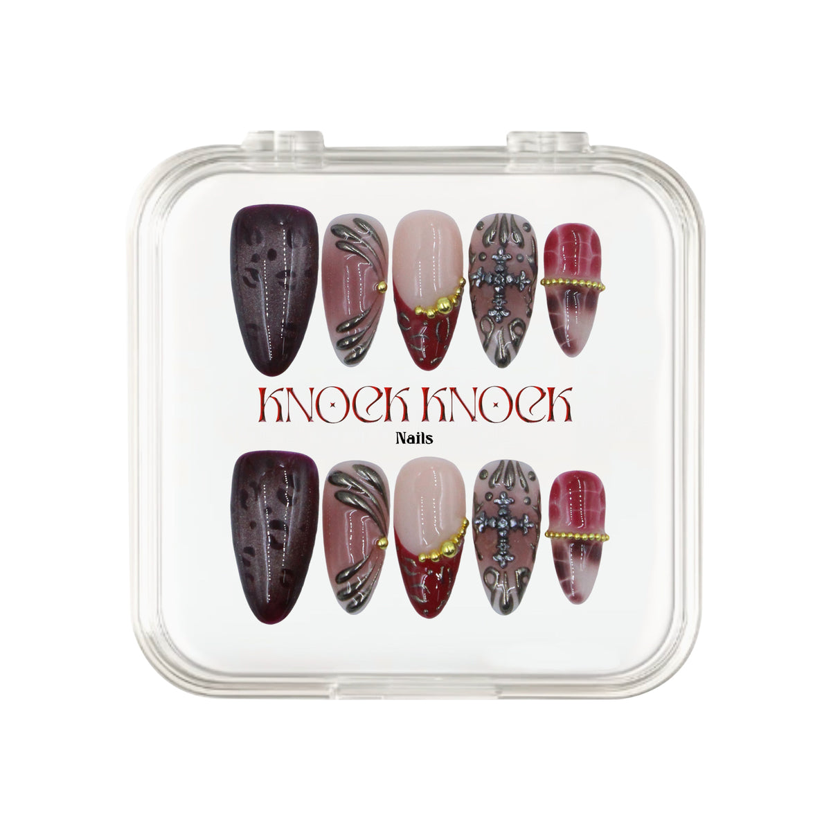 Sacred Rouge uñas press-on vista principal