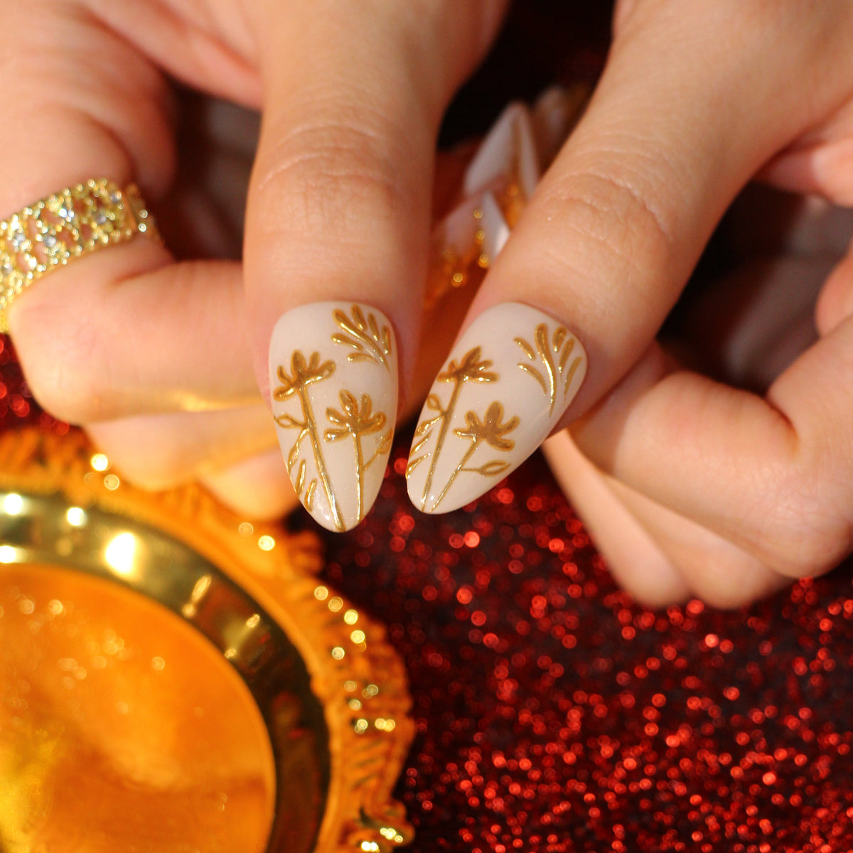 Golden Harvest uñas press-on detalle 2