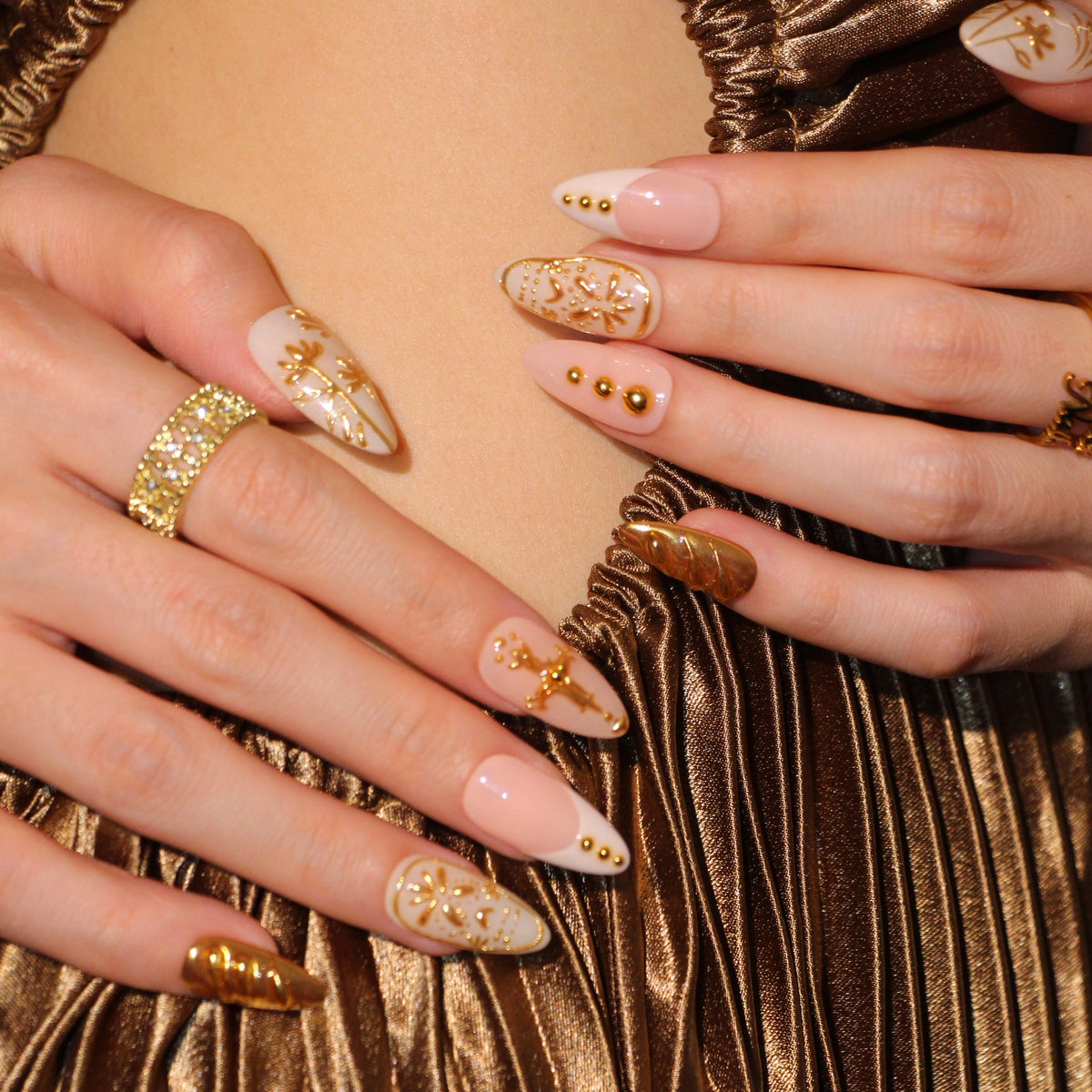 Golden Harvest uñas press-on detalle 3