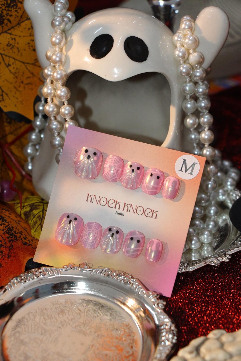 Ghostly Glow uñas press-on detalle 1