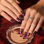 Midnight Gold uñas press-on detalle 1